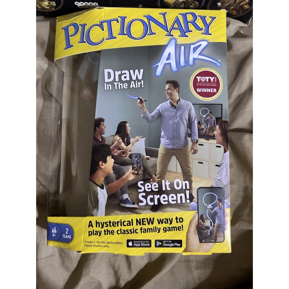 Pictionary Air Drawing Game Mattel Complete Open Box Party Family Game
